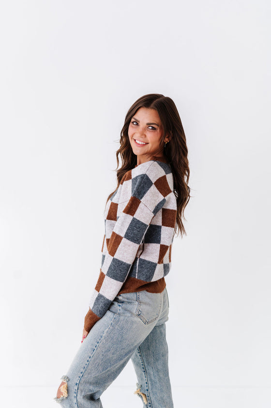 Wells Checkered Sweater