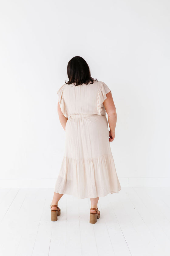 Tillie Midi Dress in Cream