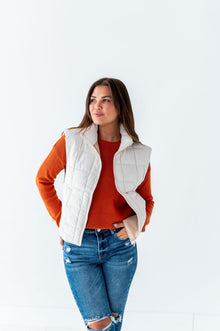  Westwick Puffer Vest in Ecru