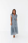 Tillie Midi Dress in Dusty Blue