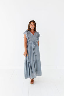  Tillie Midi Dress in Dusty Blue