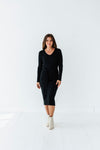 Fawn Knit Dress in Black