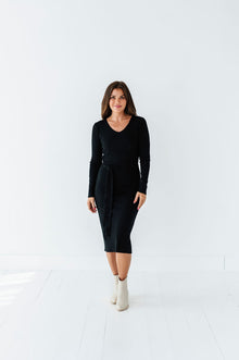  Fawn Knit Dress in Black