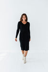 Fawn Knit Dress in Black