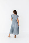 Tillie Midi Dress in Dusty Blue