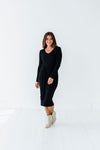 Fawn Knit Dress in Black