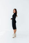 Fawn Knit Dress in Black