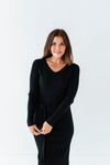 Fawn Knit Dress in Black