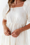 Lola Embroidered Dress in Cream - Size 1X Left