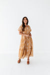 Lola Embroidered Dress in Camel - Size Medium Left