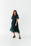 Mia Embroidered Smocked Dress in Emerald