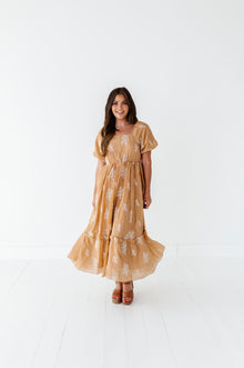  Lola Embroidered Dress in Camel