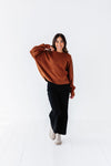 Teddi Drop Shoulder Sweater in Chocolate