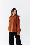 Teddi Drop Shoulder Sweater in Chocolate