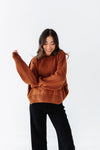 Teddi Drop Shoulder Sweater in Chocolate