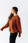 Teddi Drop Shoulder Sweater in Chocolate