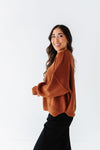 Teddi Drop Shoulder Sweater in Chocolate