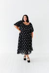 Pearl Midi Dress in Black