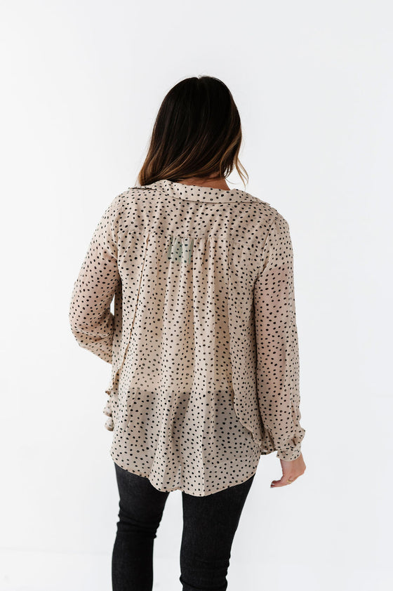 Sia Dotted Button Up Top
