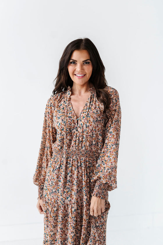 Daisy May Floral Dress in Mauve