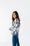 Sawyer Checkered Sweater in Blue