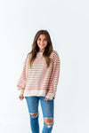 Kris Striped Sweater in Beige