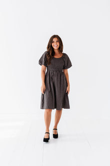  Xana Gingham Dress in Black