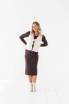 Willow Stripe Sweater Dress in Cacao