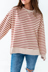 Kris Striped Sweater in Beige