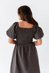 Xana Gingham Dress in Black