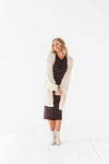 Willow Stripe Sweater Dress in Cacao