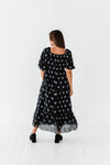 Pearl Midi Dress in Black