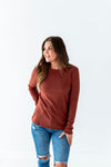 Kori Basic Ribbed Top in Copper