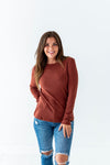 Kori Basic Ribbed Top in Copper