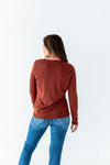 Kori Basic Ribbed Top in Copper