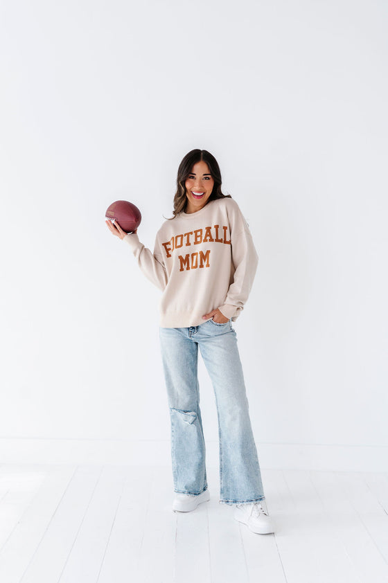 "Football Mom" Jacquard Sweater