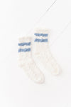 Vintage Stripe Mini-Crew Socks in White