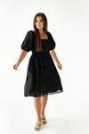 Julietta Embroidered Dress in Black