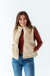 Torrey Corduroy Vest in Cream