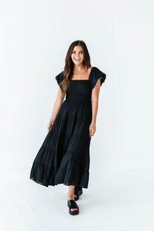  Raquel Tiered Dress in Black