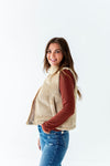 Torrey Corduroy Vest in Cream