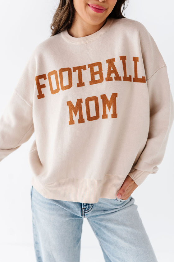 "Football Mom" Jacquard Sweater