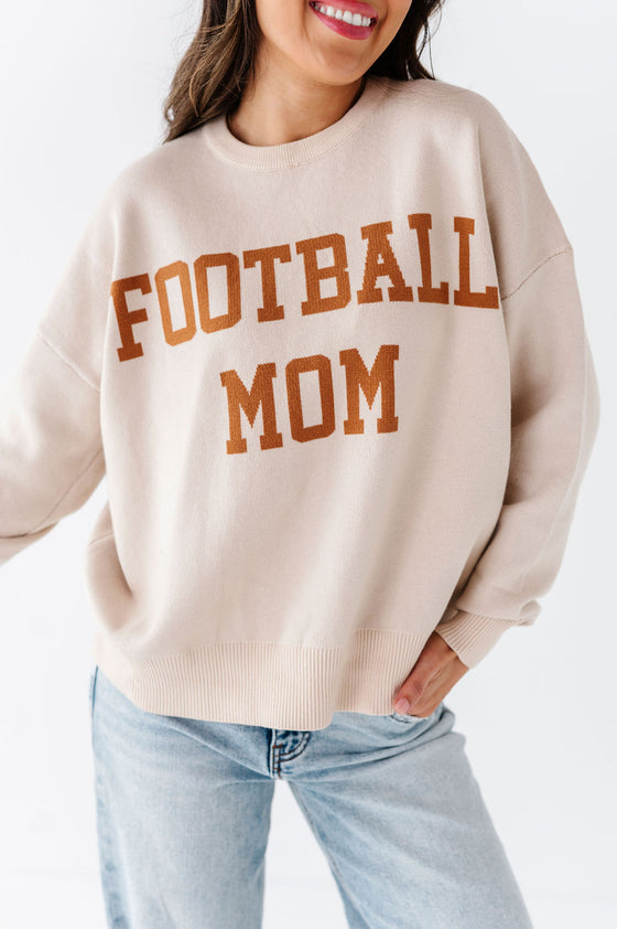 "Football Mom" Jacquard Sweater