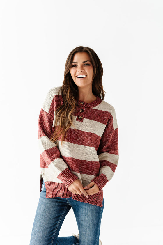 Billie Stripe Sweater - Size S/M Left