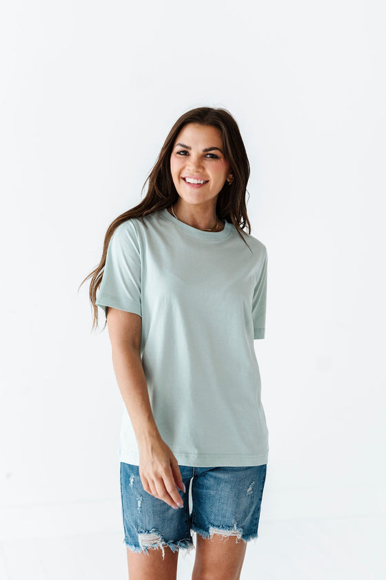 Abbie Crewneck T-Shirt in Mint