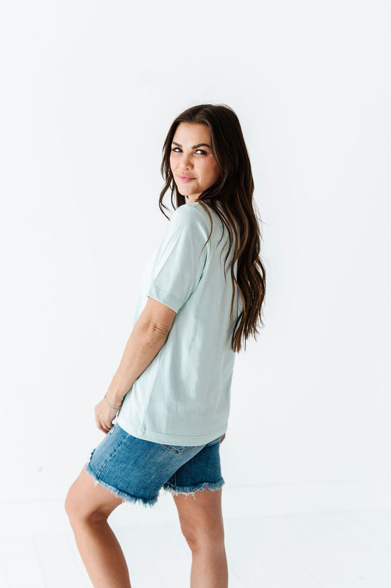 Abbie Crewneck T-Shirt in Mint