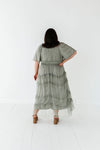 Vienna Ruffle Tiered Dress in Olive