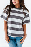 Felix Striped T-shirt In Grey