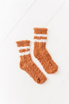 Vintage Stripe Mini-Crew Socks in Burnt Orange