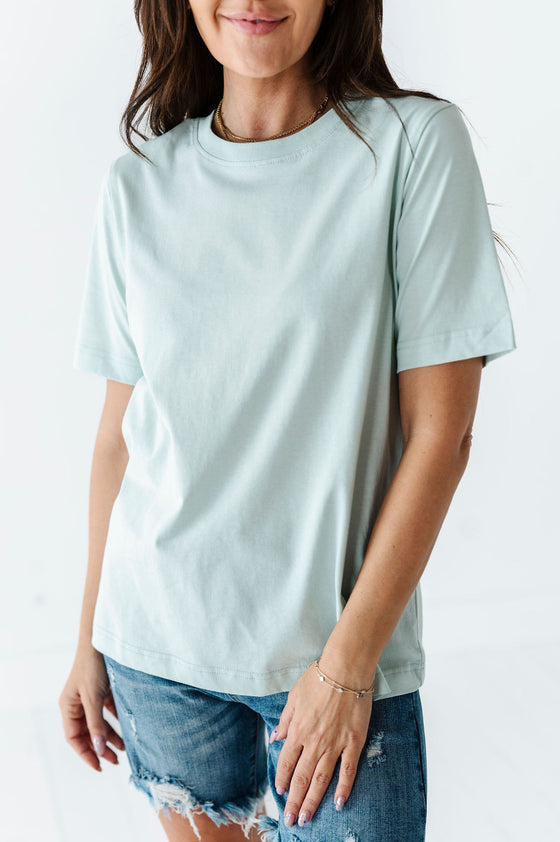 Abbie Crewneck T-Shirt in Mint